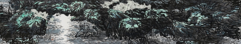 潘公凯 《今宵明月》 180×970cm 中国画 2016.jpg